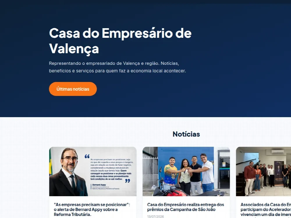 Portal & site white-label — Entidades 360